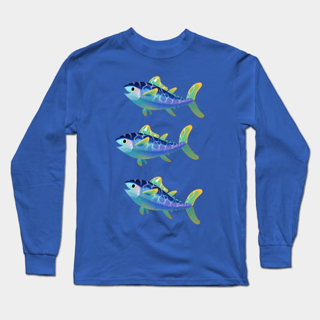 Atlantic Bluefin Tuna Long Sleeve T-Shirt by pikaole